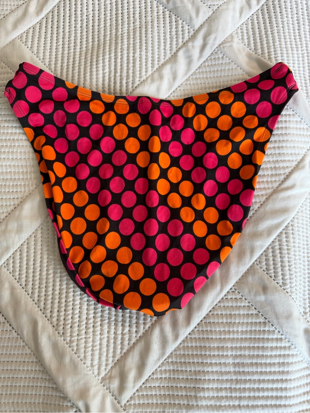 Victoria Secrets Hot Pink and Orange polka Dot Bikini Bottom with Cover up - Picture 2 of 11
